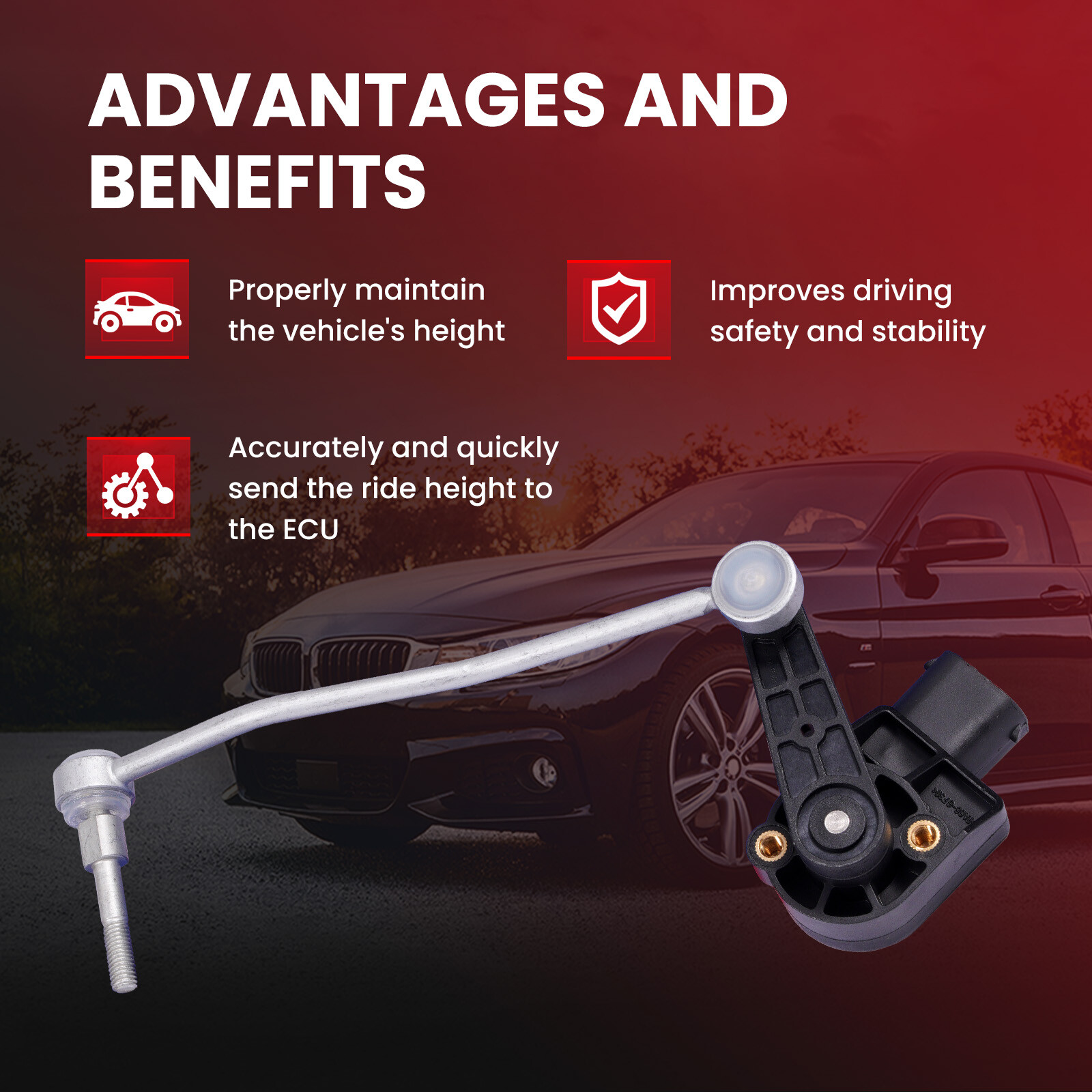 2x Front L&R Ride Height Level Sensor for Audi A8 Quattro S8 Bentley Continental