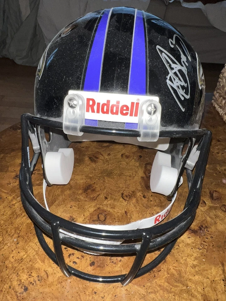 Casco Baltimore Ravens tamaño completo firmado por Todd Heap, Matt Stover, ¡y otros!! Foto 4 de 4