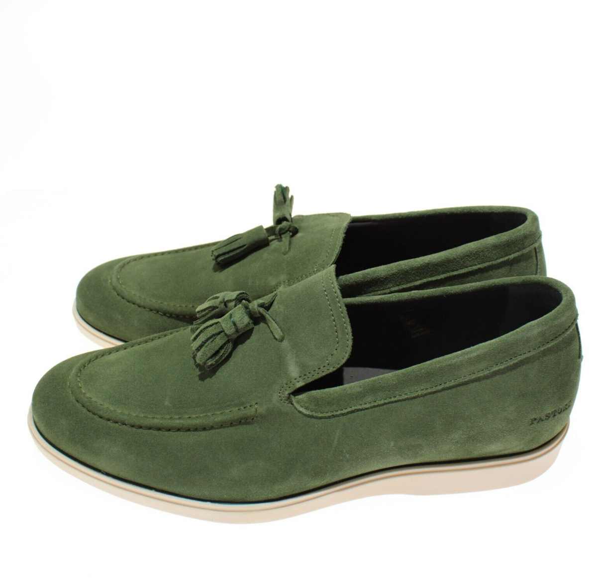 Pastori NWB Quintillius Suede Loafers / Drivers Size 41.5 US 8.5 in Agave Green Pastori NWB Quintillius Suede Loafers / Drivers Size 44 US  main image 4