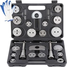 24Pcs Heavy Duty Disc Brake Caliper Tool Set & Wind Back Kit Black W/ Free Glove