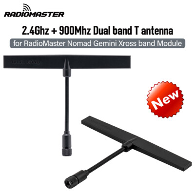 RadioMaster Dual Band 2.4GHz 900MHz T Antenna For Nomad Gemini Xrossband Module