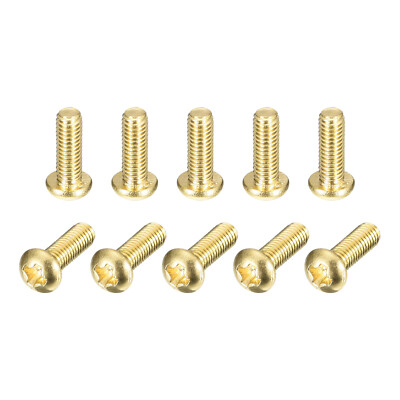 12 Stk Messing Maschinenschrauben, M3x8mm Phillips Pan Head Befestigungsschraube