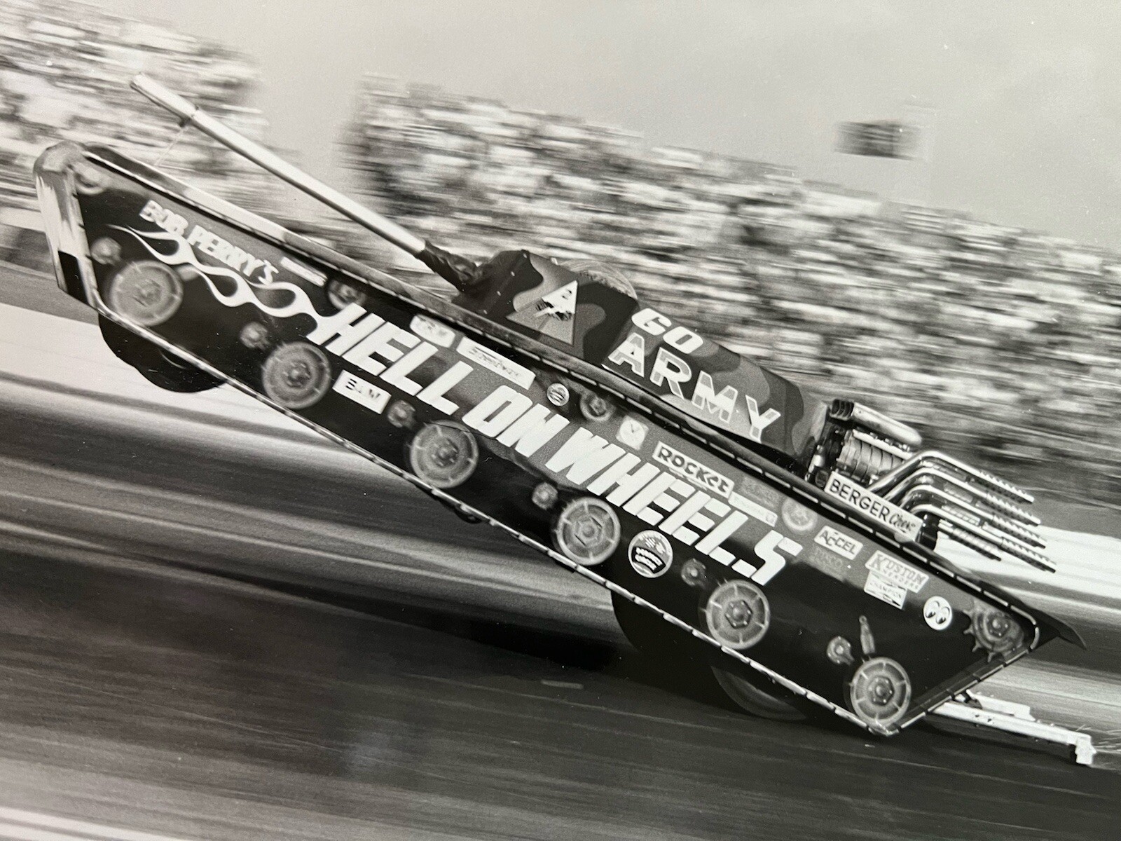 Vintage 1960’s NHRA Photograph - Bob Perry’s Hell on Wheels Army Tank Dragster