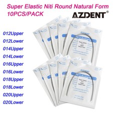 10Pack AZDENT Dental Ortho Arch Wires Super Elastic Niti Round Natural Form