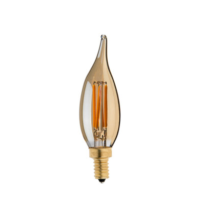 C35 E14 4W LED dimmbar gebogene Spitze Vintage Flamme Kerze Glühbirne