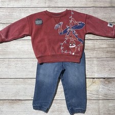 Baby Boy 18 Month Spider-Man Christmas Sweatshirt And Jeans. NWT 