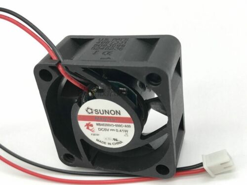 1PCS SUNON MB40200V3-000C-A99 5V 0.41W silent cooling fan 4020 40mm 2pin - Picture 2 of 3