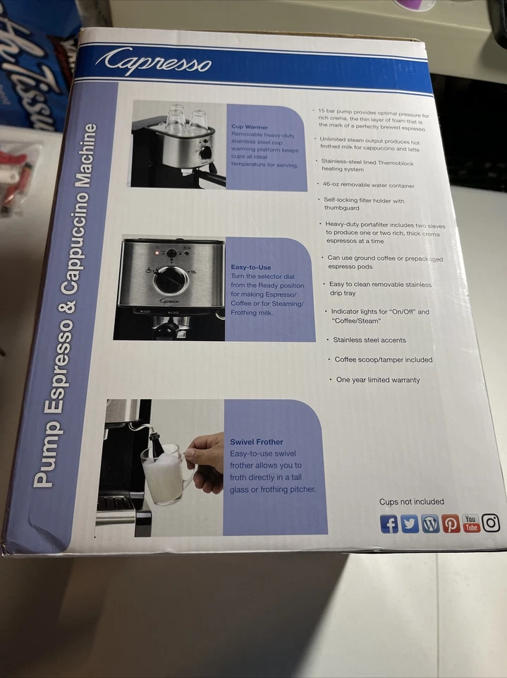 Máquina de café espresso y capuchino Capresso EC100 Foto 4 de 4