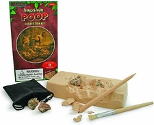Dinosaur Poop Excavation Kit - Genuine Fossilized Coprolite Dino Dig Science Kit