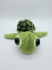 Aurora 10  Dreamy eyes green slide Sea Turtle plush stuffed animal