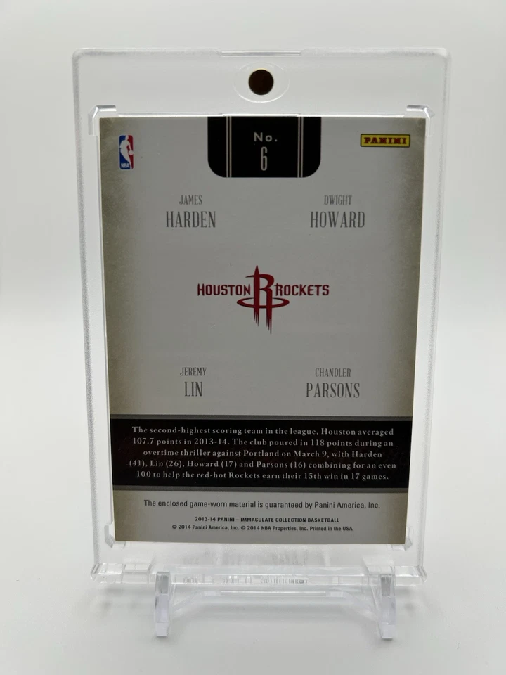 2013-14 Panini - Quad Materials #6 James Harden, Jeremy Lin, Dwight Howard/25 Foto 2 de 2