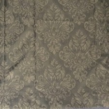Bespoke olive green brocade thermal lined curtains 92" drop