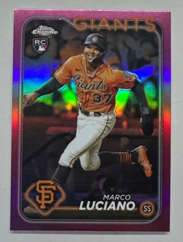 2024 Topps Chrome Marco Luciano RC Pink Refractor #210
