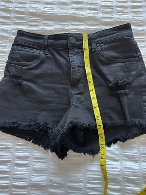 KUT from The Cloth Black Distressed Jean Shorts Size 00, Barely Worn Cute, Comfy