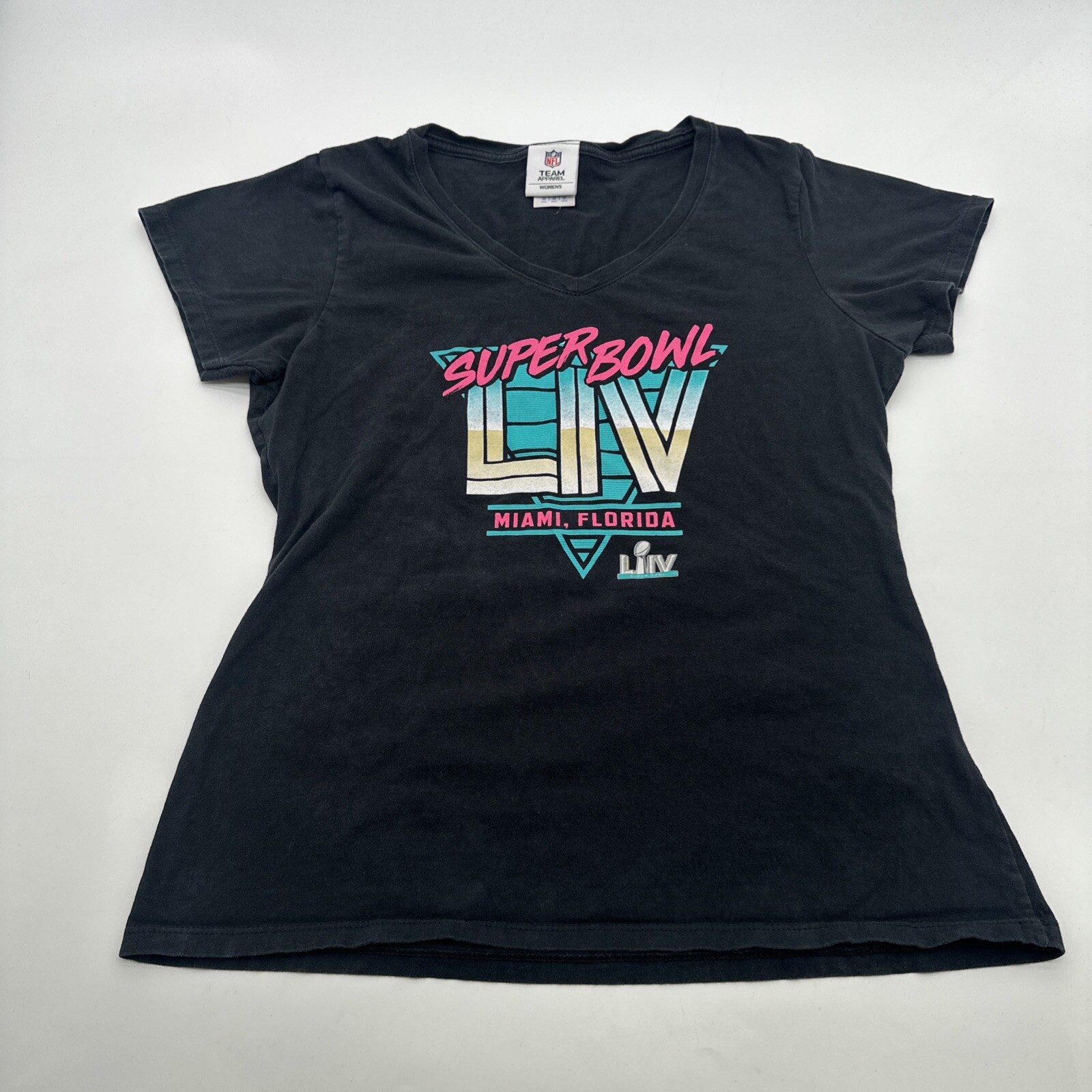 NFL Team Apparel Miami Florida Super Bowl T-Shirt Women Medium..#19852