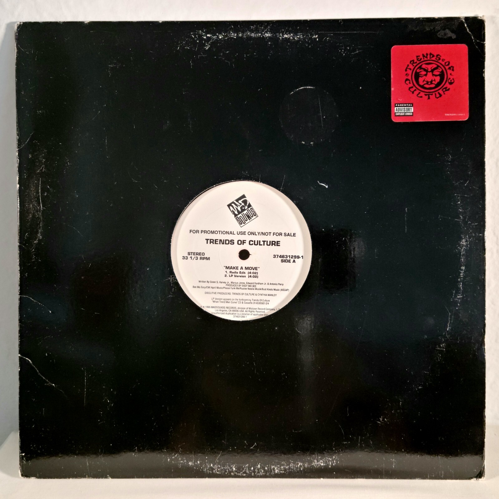 1995 - TRENDS OF CULTURE - MAKE A MOVE - MAD SOUNDS RECORDS PROMO ONLY RELEASE