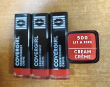 4 Pack: Covergirl Exhibitionist Creme Lipstick *#500 Lit A Fire* (9237-13C)