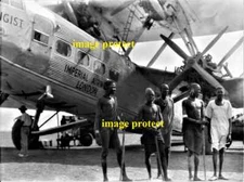 SUDAN, Malakal -  Imperial Airways Handley Page HP42 with SHILUK Natives 1936