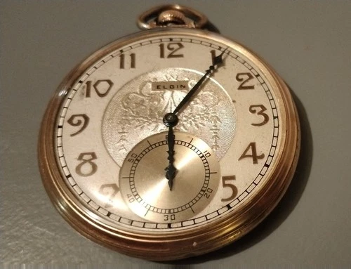Beautiful Antique 10K Gold Elgin Pocket Watch 1933 Jewlery