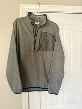Columbia Men  s Medium Sequoia Grove Half-Zip Fleece Pullover City Grey Heather