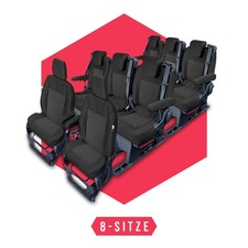 Autositzbezüge Maß Schonbezüge für Ford Tourneo Custom ab 06.18 8-Sitze Bezug