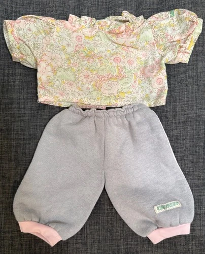 Cabbage Patch Kids Grey Sweatpants & Pink Floral Top