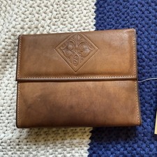 Amity Taupe Womens Wallet with Clasp Pouch an...