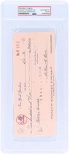 Sandy Alomar Jr. New York Yankees Signed Check April 10, 1976 - PSA 84855636