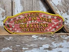 VINTAGE BROTHEL PORCELAIN SIGN RARE OLD LADIES WOMEN GENTLEMANS CLUB STRIP BAR