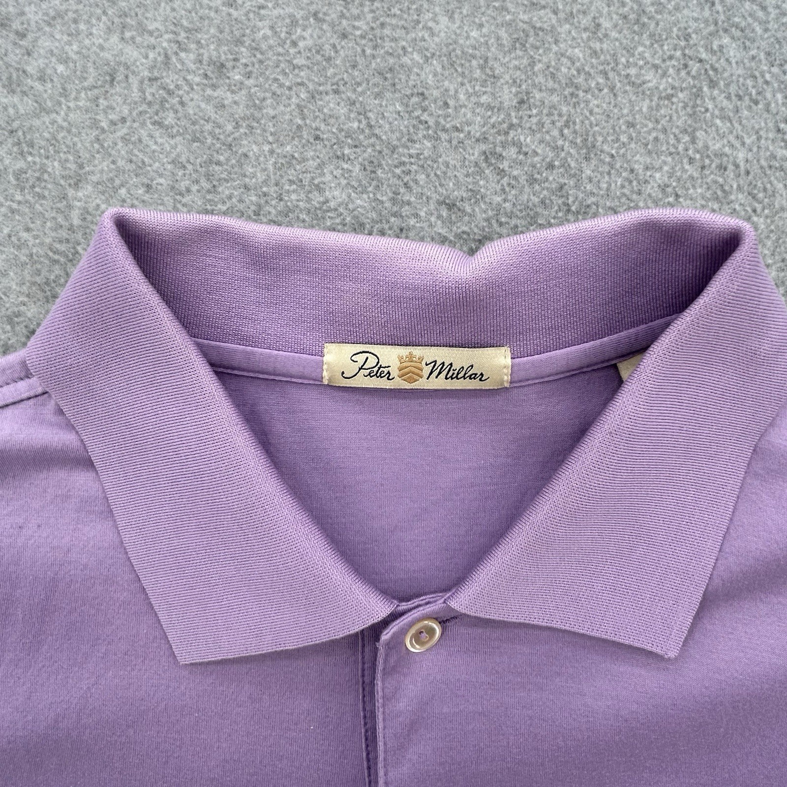 Peter Millar Crown Performance Cotton Violet Polo… - image 3