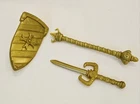 Vintage Teenage Mutant Ninja Turtles TMNT King Lionheart Accessory Lot of 3