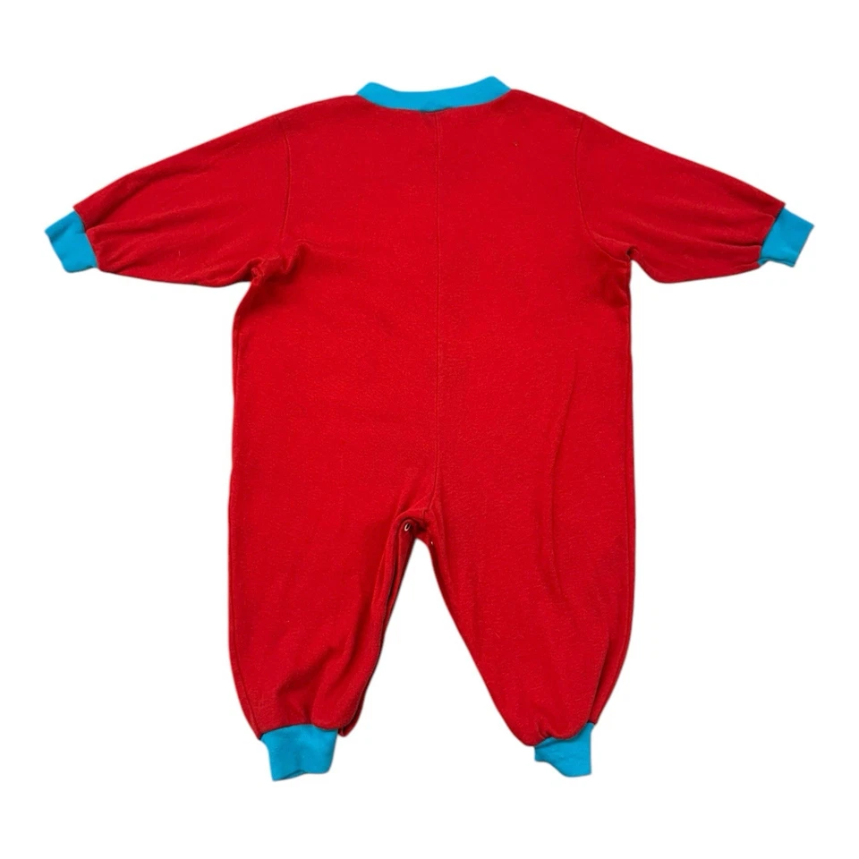 Sears Varoom vintage! Dinosaur Racing One Piece Bebé 24 Meses Rojo Foto 2 de 4