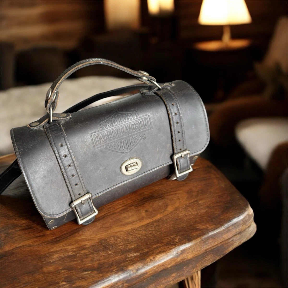 Harley-Davidson Leather Bag with Multicolor Stripe Lining Women main image 2