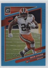 2021 Panini Donruss Optic Aqua Prizm 43/299 Nick Chubb #141 0f21
