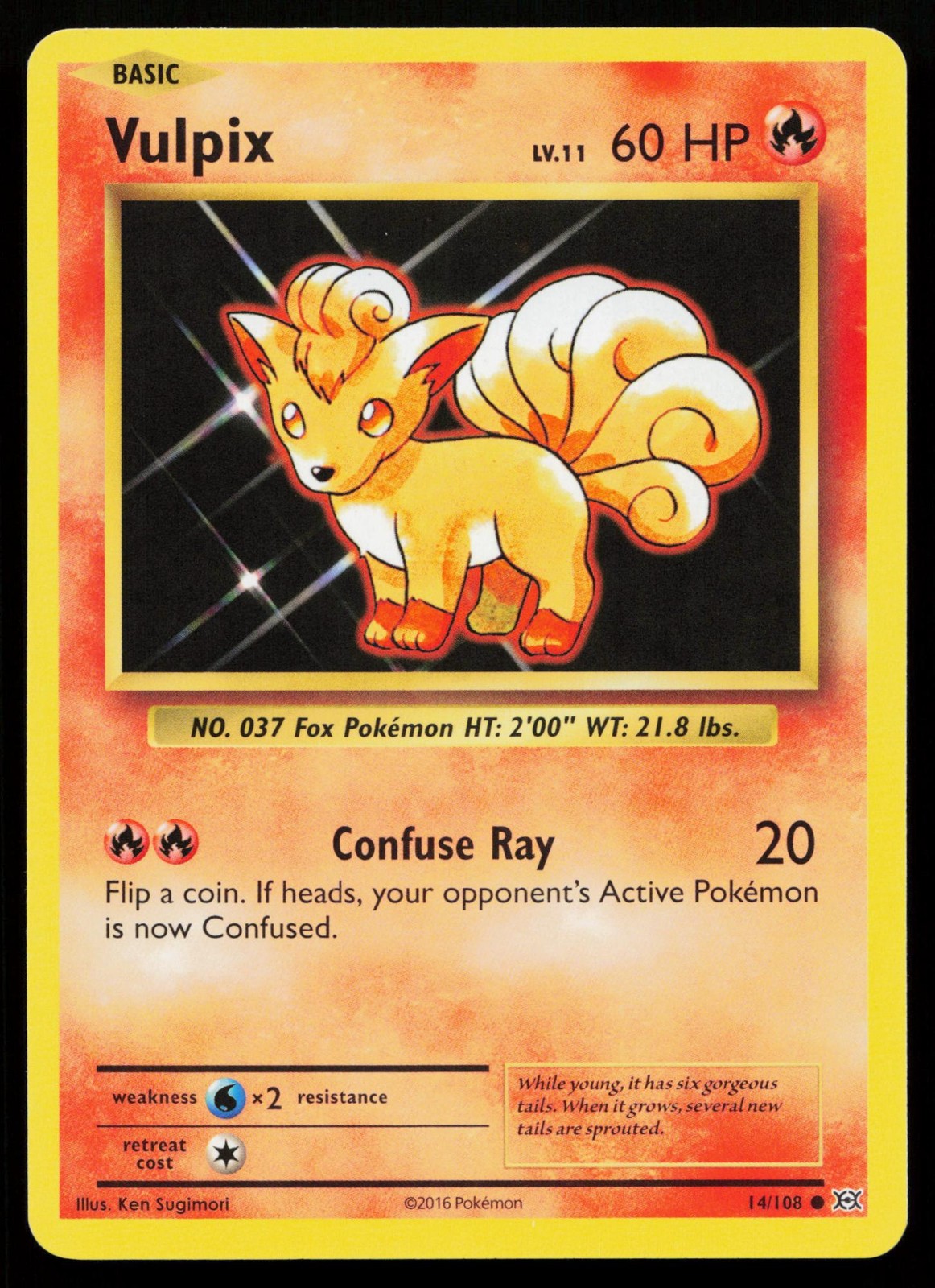 Vulpix 14/108 Evolutions Pokemon Near Mint