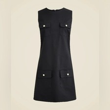 NWT Jcrew Patch-Pocket Shift Dress in Stretch Chino Size XS