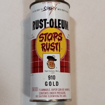 1965 RUST-OLEUM Big Scotty 910 GOLD Spray Paint Can 60% Full