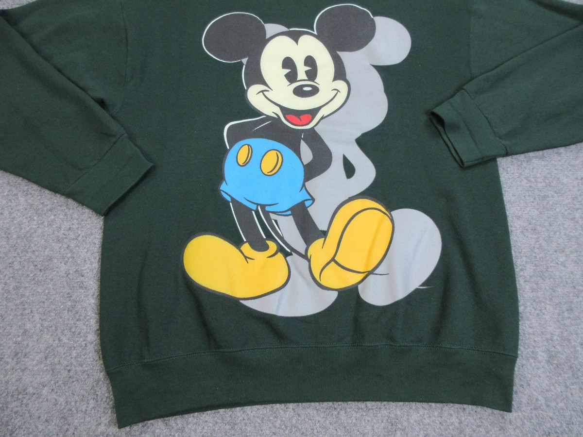 Vintage Mickey & Co Sweatshirt Mens Large Green Disney Mickey
