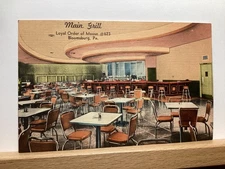 Main Grill, Loyal Order of Moose Lodge #623: Bloomsburg, PA - Vintage Postcard