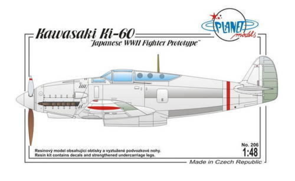 Planet Models 129-PLT206 - 1/72 Kawasaki Ki-60 Japanese WWII Fighter Pro - New