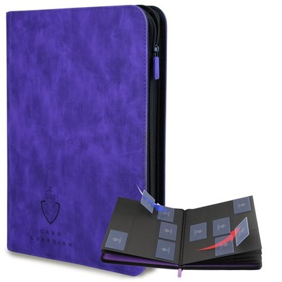 - 9 Pocket Premium Binder with Zipper for 504 Cards - Side Loading Pockets fo...