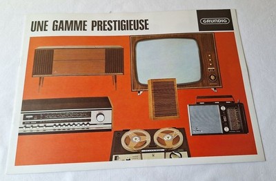 GRUNDING old brochure 1960s -catalog advertising, for radio, tape recorder & TV