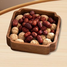 Vassoio da portata quadrato Vassoio da snack Centrotavola in legno Organizzatore