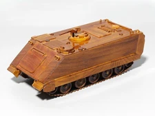 M113 APC Armored Personnel Carrier Wood Scale Model – Military gifts and decor