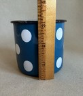 Vintage Enamelware Cup Blue White Polka Dots Yugoslavia Farmhouse Decor — photo 5