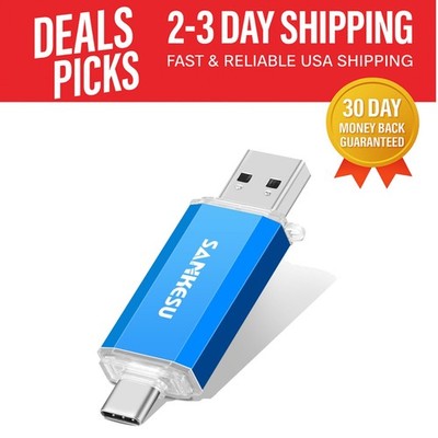 Effortless File Transfer with 512GB USB C Dual Connector Flash Drive