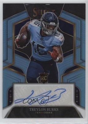 2022 Select Rookie Signatures Light Blue Prizm 10/49 Treylon Burks Auto RC 0ft3