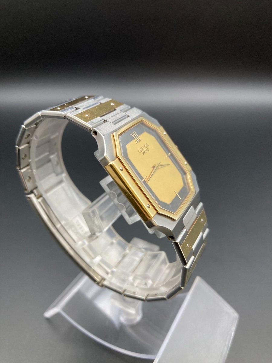 Exc+5] SEIKO CREDOR 9300-5320 Mens Vintage Watch 18K 14K Quartz