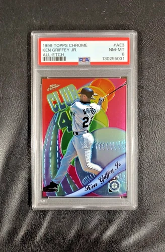 1999 Topps Chrome All Etch #AE3 Ken Griffey Jr PSA 8
