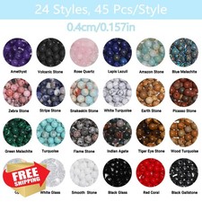 1080pcs 4mm Round Stone Beads Smooth Gemstone Loose for Jewelry Making